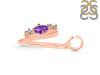 Amethyst & White Topaz Alphabet V Pendant AMT-RDA-74.