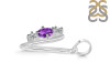 Amethyst & White Topaz Alphabet V Pendant AMT-RDA-74.