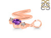 Amethyst & White Topaz Alphabet W Pendant AMT-RDA-75.
