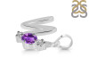 Amethyst & White Topaz Alphabet W Pendant AMT-RDA-75.