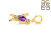 Amethyst & White Topaz Alphabet X Pendant AMT-RDA-76.