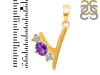 Amethyst & White Topaz Alphabet Y Pendant AMT-RDA-77.