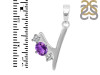 Amethyst & White Topaz Alphabet Y Pendant AMT-RDA-77.
