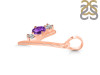 Amethyst & White Topaz Alphabet Y Pendant AMT-RDA-77.