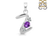 Amethyst & White Topaz Alphabet Z Pendant AMT-RDA-78.