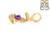 Amethyst & White Topaz Alphabet Z Pendant AMT-RDA-78.