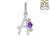Amethyst & White Topaz Alphabet A Pendant AMT-RDA-79.