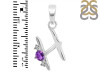 Amethyst & White Topaz Alphabet H Pendant AMT-RDA-8.