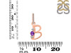 Amethyst & White Topaz Alphabet B Pendant AMT-RDA-80.