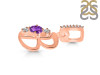 Amethyst & White Topaz Alphabet B Pendant AMT-RDA-80.