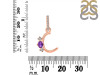 Amethyst & White Topaz Alphabet C Pendant AMT-RDA-81.