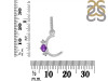 Amethyst & White Topaz Alphabet C Pendant AMT-RDA-81.