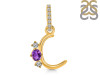 Amethyst & White Topaz Alphabet C Pendant AMT-RDA-81.
