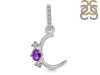 Amethyst & White Topaz Alphabet C Pendant AMT-RDA-81.