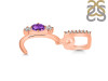Amethyst & White Topaz Alphabet C Pendant AMT-RDA-81.