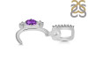 Amethyst & White Topaz Alphabet C Pendant AMT-RDA-81.
