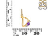 Amethyst & White Topaz Alphabet D Pendant AMT-RDA-82.