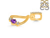 Amethyst & White Topaz Alphabet D Pendant AMT-RDA-82.