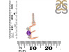 Amethyst & White Topaz Alphabet E Pendant AMT-RDA-83.