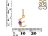 Amethyst & White Topaz Alphabet E Pendant AMT-RDA-83.
