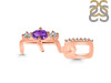 Amethyst & White Topaz Alphabet E Pendant AMT-RDA-83.