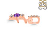Amethyst & White Topaz Alphabet F Pendant AMT-RDA-84.