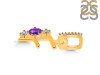 Amethyst & White Topaz Alphabet F Pendant AMT-RDA-84.