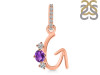 Amethyst & White Topaz Alphabet G Pendant AMT-RDA-85.
