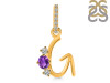 Amethyst & White Topaz Alphabet G Pendant AMT-RDA-85.