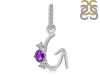 Amethyst & White Topaz Alphabet G Pendant AMT-RDA-85.