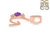 Amethyst & White Topaz Alphabet G Pendant AMT-RDA-85.
