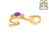 Amethyst & White Topaz Alphabet G Pendant AMT-RDA-85.