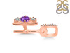 Amethyst & White Topaz Alphabet H Pendant AMT-RDA-86.