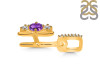 Amethyst & White Topaz Alphabet H Pendant AMT-RDA-86.
