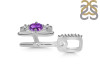 Amethyst & White Topaz Alphabet H Pendant AMT-RDA-86.