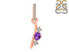Amethyst & White Topaz Alphabet I Pendant AMT-RDA-87.