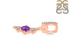 Amethyst & White Topaz Alphabet I Pendant AMT-RDA-87.