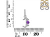 Amethyst & White Topaz Alphabet J Pendant AMT-RDA-88.