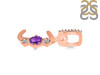 Amethyst & White Topaz Alphabet J Pendant AMT-RDA-88.