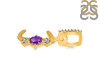 Amethyst & White Topaz Alphabet J Pendant AMT-RDA-88.