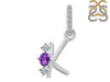 Amethyst & White Topaz Alphabet K Pendant AMT-RDA-89.