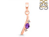 Amethyst & White Topaz Alphabet I Pendant AMT-RDA-9.