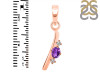 Amethyst & White Topaz Alphabet I Pendant AMT-RDA-9.