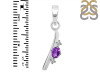 Amethyst & White Topaz Alphabet I Pendant AMT-RDA-9.