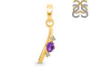 Amethyst & White Topaz Alphabet I Pendant AMT-RDA-9.