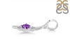 Amethyst & White Topaz Alphabet I Pendant AMT-RDA-9.