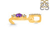 Amethyst & White Topaz Alphabet L Pendant AMT-RDA-90.