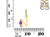 Amethyst & White Topaz Alphabet N Pendant AMT-RDA-92.