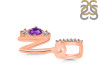 Amethyst & White Topaz Alphabet N Pendant AMT-RDA-92.