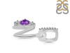 Amethyst & White Topaz Alphabet N Pendant AMT-RDA-92.